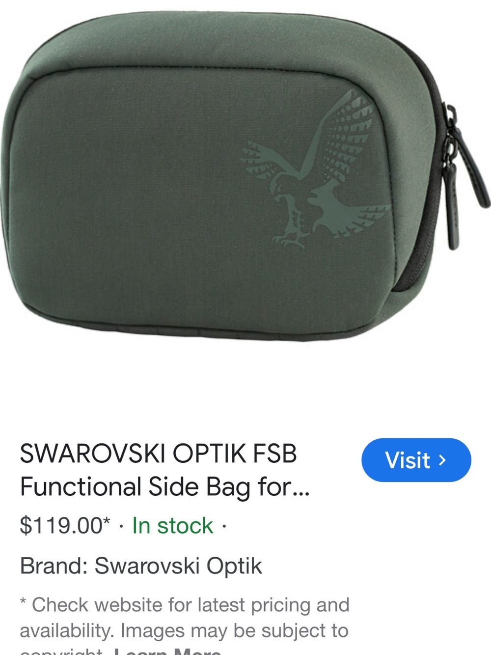 Swarovski Green Men's Compact Side Bag